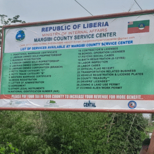 CDG..3 CDG and Partners Install Public IEC Signposts in Margibi County