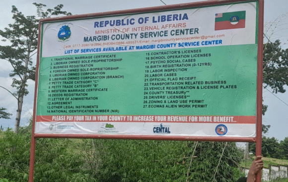CDG and Partners Install Public IEC Signposts in Margibi County