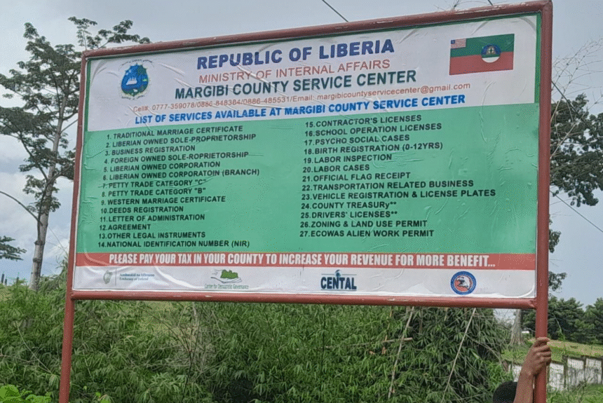 CDG..3 CDG and Partners Install Public IEC Signposts in Margibi County